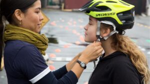 Bike helmet fit check